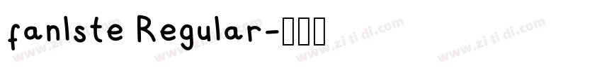fanlste Regular字体转换